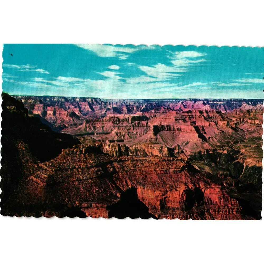 Grand Canyon National Park Arizona Vintage Postcard Crazy Horse Stamp